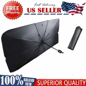 Umbrella Windshield Sun Shade for Car | Foldable, UV & Heat Protectio...